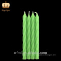 Top Level Cake Decoration Green Ombre Spiral Candles Taper Suppliers